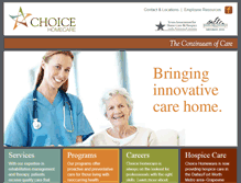 Tablet Screenshot of choicehomecaretexas.com
